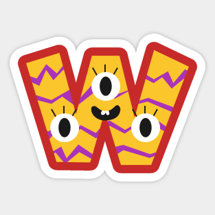 W Letter Sticker